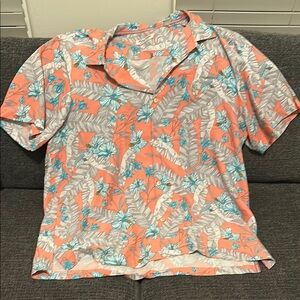 Tropical Floral Button-Up Shirt
